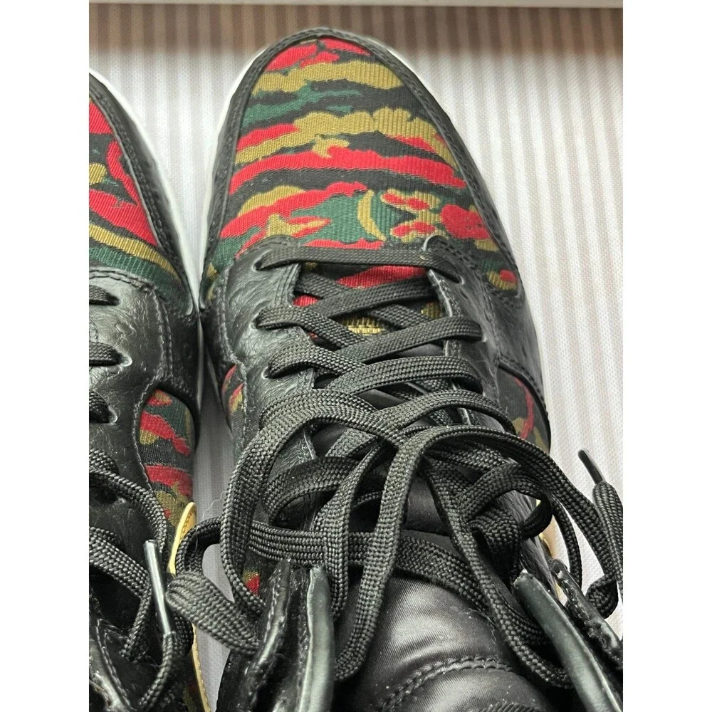 Nike Shoe Men 11 Dunk CMFT Premium Tiger Camo Ostrich 716714-002 Black Sneaker